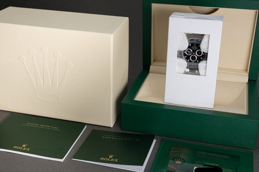 2021 Rolex Unworn Unboxed Full Sticker 116500LN Daytona Black Dial Full Set