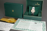 1996 Rolex "Dominos" Air King 14000 Box, Papers, Award Card, Booklet