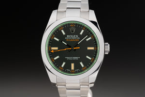 2015 Rolex Milgauss 11640GV Green Crystal Box, Card, Booklets, Hangtag