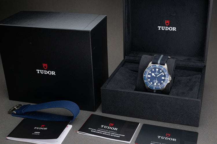 2022 Tudor Pelagos 25707B/22 Blue Dial w/ Box, Straps, Warranty Card & Booklets