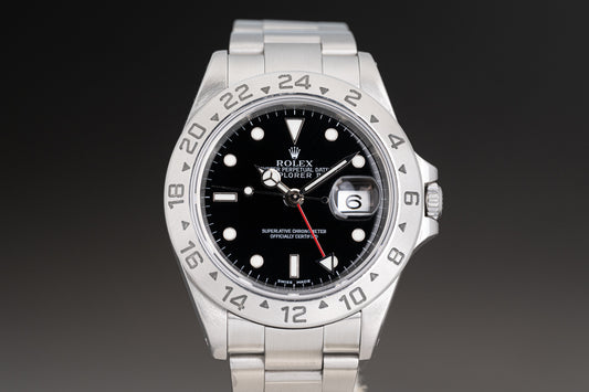 2001 Rolex Explorer II 16570 Black Dial Box, Papers Booklets Chrono & Hang Tag
