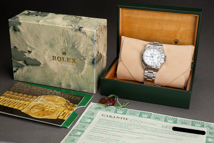 1995 Rolex 16570 Explorer II Polar  "Swiss Only" Dial With Box and Papers