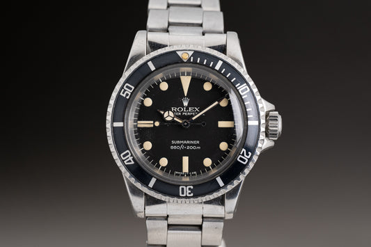1977 Rolex 5513 Submariner MKII Maxi Dial with Creamy Patina