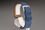Audemars Piguet BC4791/002 31mm 18k White Gold Silver Dial Dress Watch On Blue Strap
