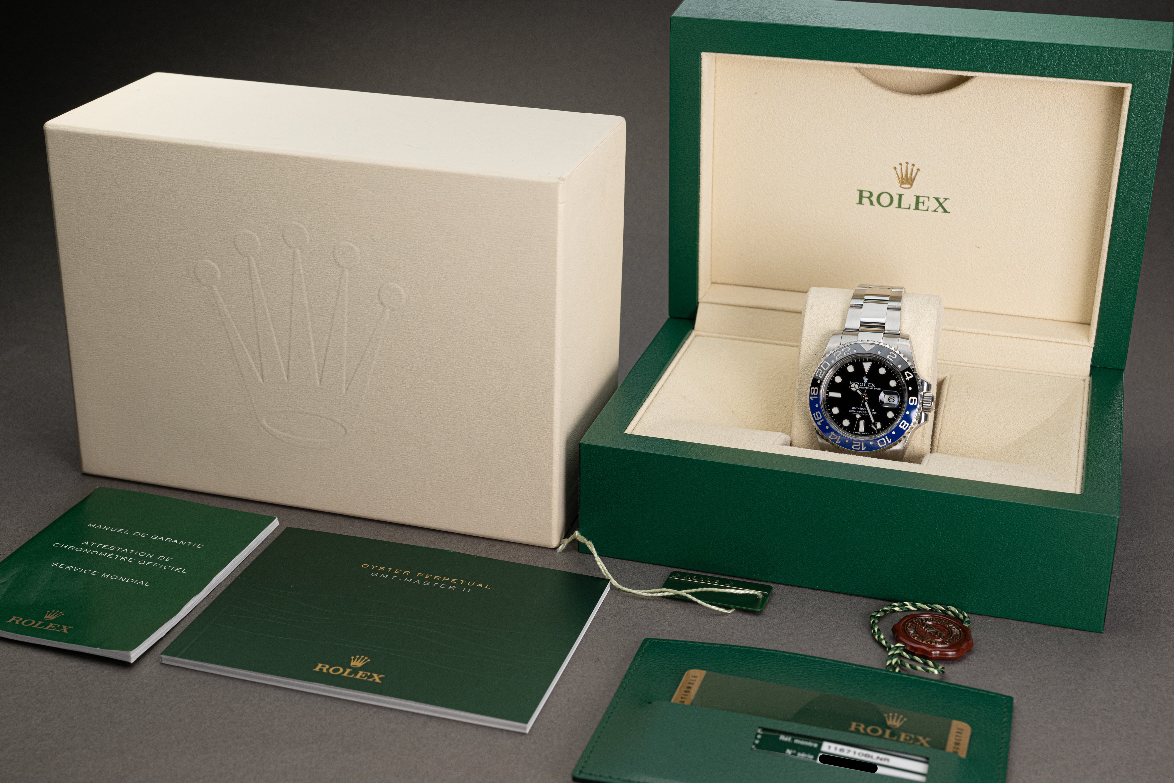 HQ Milton 2016 Rolex 116710BLNR GMT Master II Batman Oyster Full