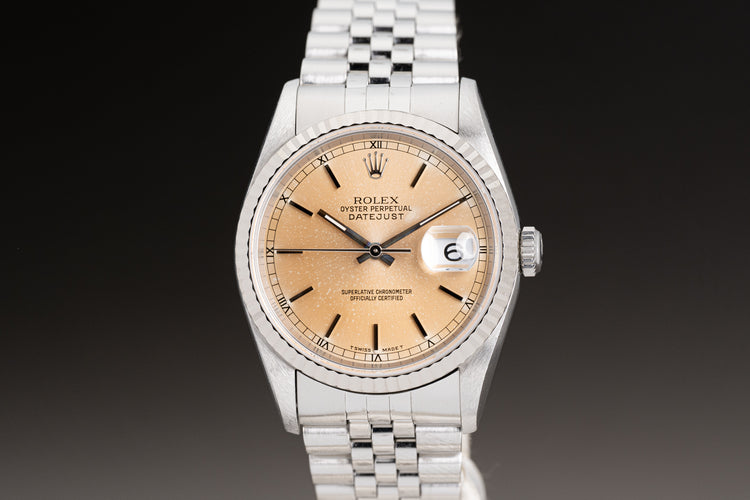 HQ Milton 1995 Rolex Datejust 16234 Tropical Peach Dial