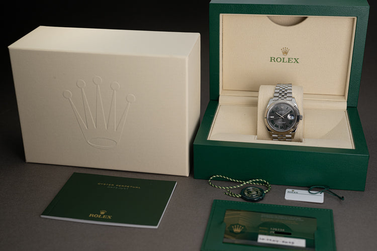 2023 Rolex St/St 126334 Wimbledon 41mm Datejust Jubilee Bracelet Full Set