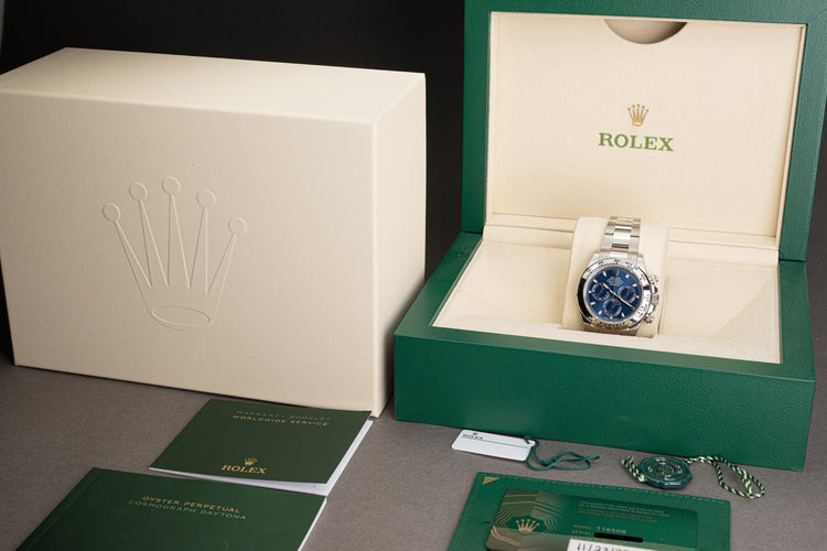 2020 Rolex Daytona 116509 Blue Dial Full Set Never worn with Stickers