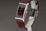 2022 JLC Reverso Tribute Burgundy Dial Model Q397846J Full Set