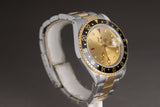 1991 Rolex 16713 18k/St GMT Master II Champagne Ruby & Diamond Serti Dial