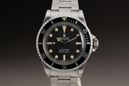 1979 Rolex 5513 Submariner Creamy Patina on Hour Markers & Hands