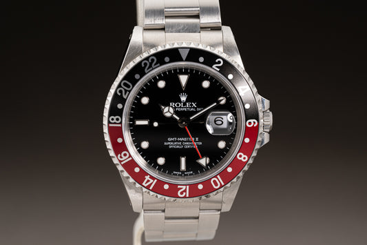 1999 Rolex 16710 GMT Master II Coke Bezel