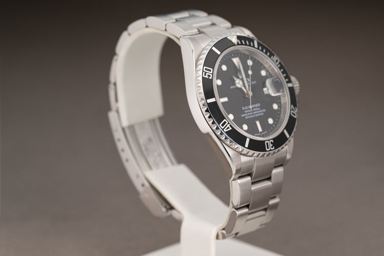 2008 Rolex 16610 Bezel Engraved Submariner