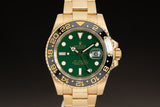 Rolex 116718 18K Yellow Gold GMT Master II Green Anniversary Edition