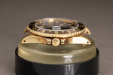 1984 Rolex 16758 18K Yellow Gold GMT Master Brown Nipple Dial Tritium Lume and Hands