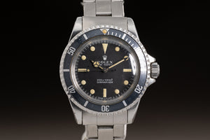 1967 Rolex Submariner 5513 Meters 1st Dial Creamy Hands & Lume Plots