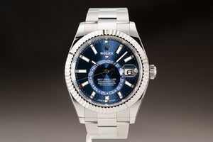 2023 Rolex Sky-Dweller Model 336934 Blue Dial w/ Oyster Bracelet, Box, Card, Booklets & Hangtags