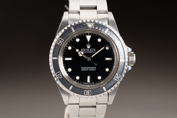 Rolex Submariner 5513 w Service Case Creamy Tritium Hands Faded Bezel Insert