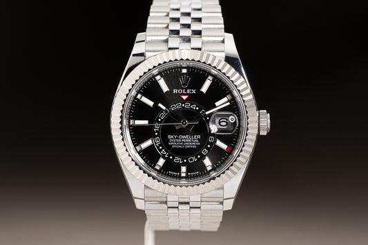 2024 Rolex Sky-Dweller 336934 Black Dial Jubilee Bracelet Box, Card, Hangtags, Booklets & Chronotag