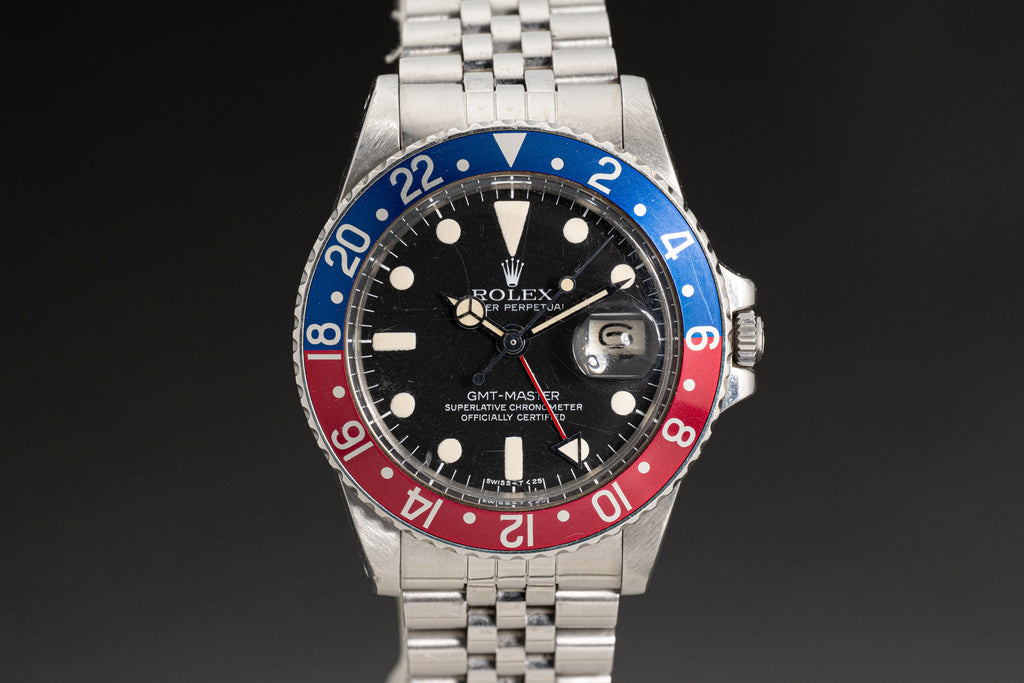 1978 Rolex GMT Master 1675 Jubilee Bracelet w/ Rolex Service Card & Papers