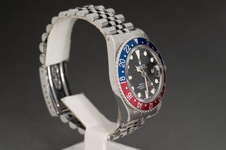 1978 Rolex GMT Master 1675 Jubilee Bracelet w/ Rolex Service Card & Papers