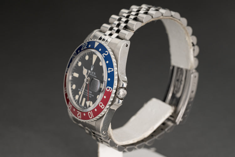 1978 Rolex GMT Master 1675 Jubilee Bracelet w/ Rolex Service Card & Papers