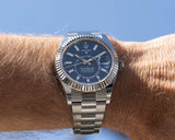 2023 Rolex Sky-Dweller Model 336934 Blue Dial w/ Oyster Bracelet, Box, Card, Booklets & Hangtags