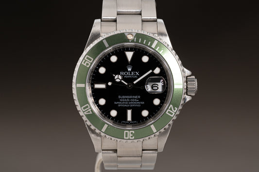 2009 Rolex Faded Green Bezel Submariner 16610T