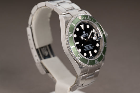 2009 Rolex Faded Green Bezel Submariner 16610T