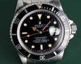 1984 Rolex Submariner 16800 Glossy Dial White Gold Surround Markers Creamy Lume Plots & Hands