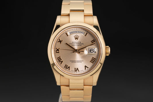 2001 Rolex 118205 18k YG Day-Date with Box, Papers & Booklet