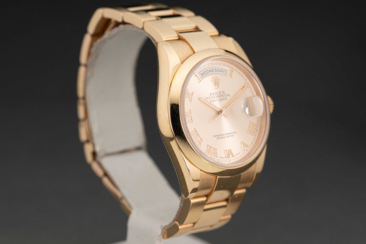 2001 Rolex 118205 18k YG Day-Date with Box, Papers & Booklet