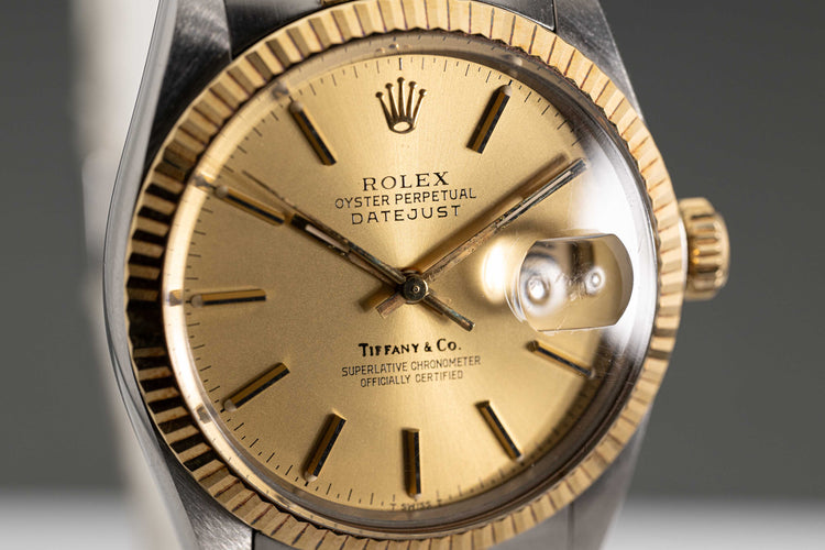 1987 Rolex 16013 18k/ST Datejust with Jubilee Bracelet "Tiffany & Co." Dial
