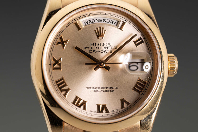 2001 Rolex 118205 18k YG Day-Date with Box, Papers & Booklet