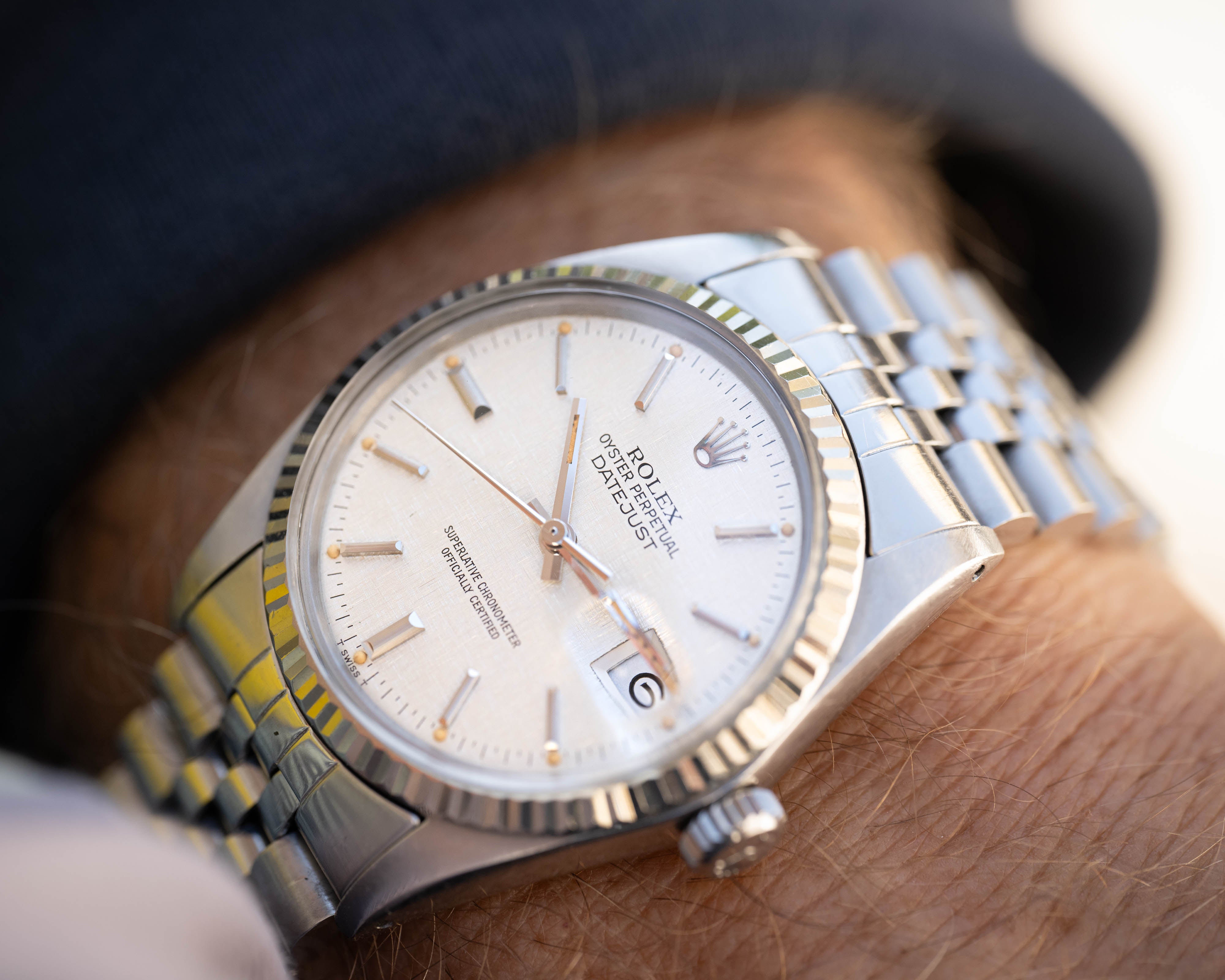 HQ Milton - 1983 Rolex 16014 Datejust Silver Linen Dial w/Creamy