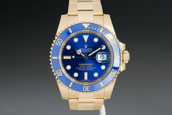 HQ Milton - 2019 Rolex 116618LB 18k Submariner Blue Dial Oyster