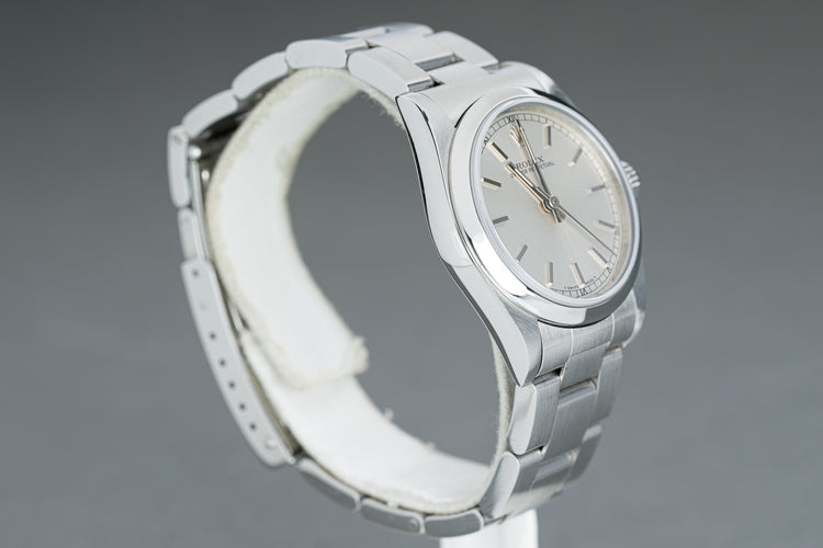 1995 Rolex 67480 Oyster Perpetual Silver Stick Dial Oyster Bracelet