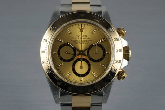 1997 Rolex 18K Zenith Daytona 16523 with Box and Papers