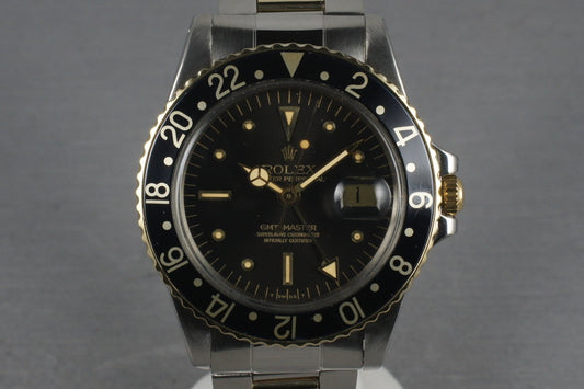 Rolex GMT Two Tone 1675 with black nipple dial