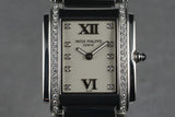 Patek Philippe Ladies 24 with Diamonds and Box and Papers