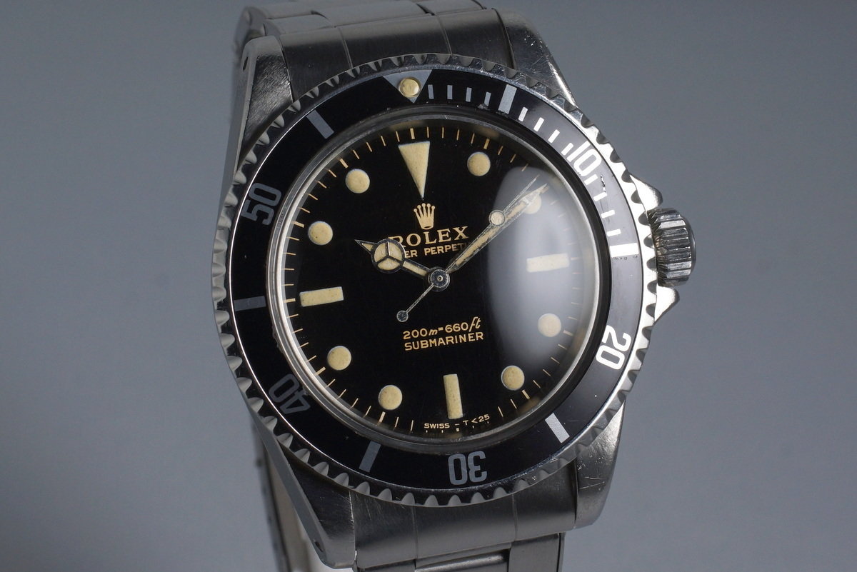 HQ Milton 1964 Rolex Submariner 5513 Glossy Gilt Meters First