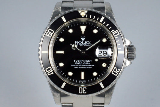 1999 Rolex Submariner 16610 with Box and Papers