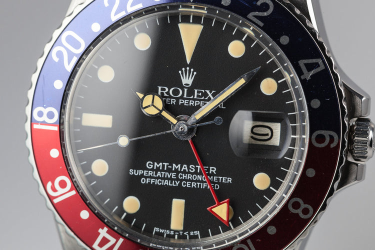 1972 Rolex GMT-Master 1675 All Red GMT Hand