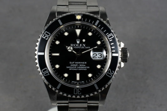 1991 Rolex Submariner 16610 with Box and Papers