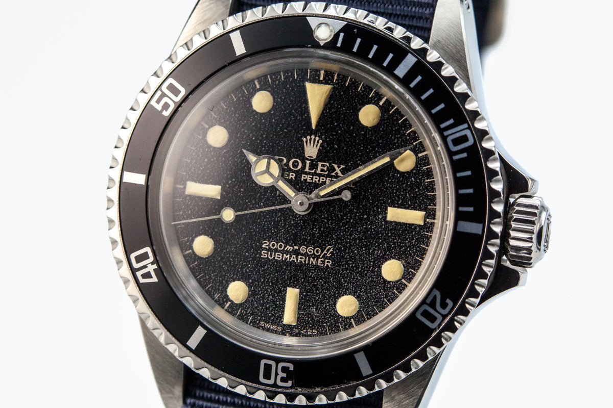 HQ Milton 1965 Rolex Submariner 5512 Black Gilt Meters First