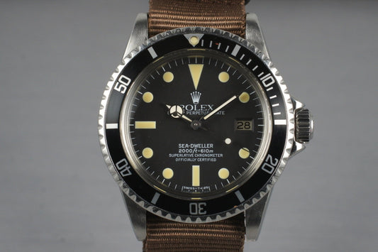 1978 Rolex Sea Dweller 1665 with Service Papers