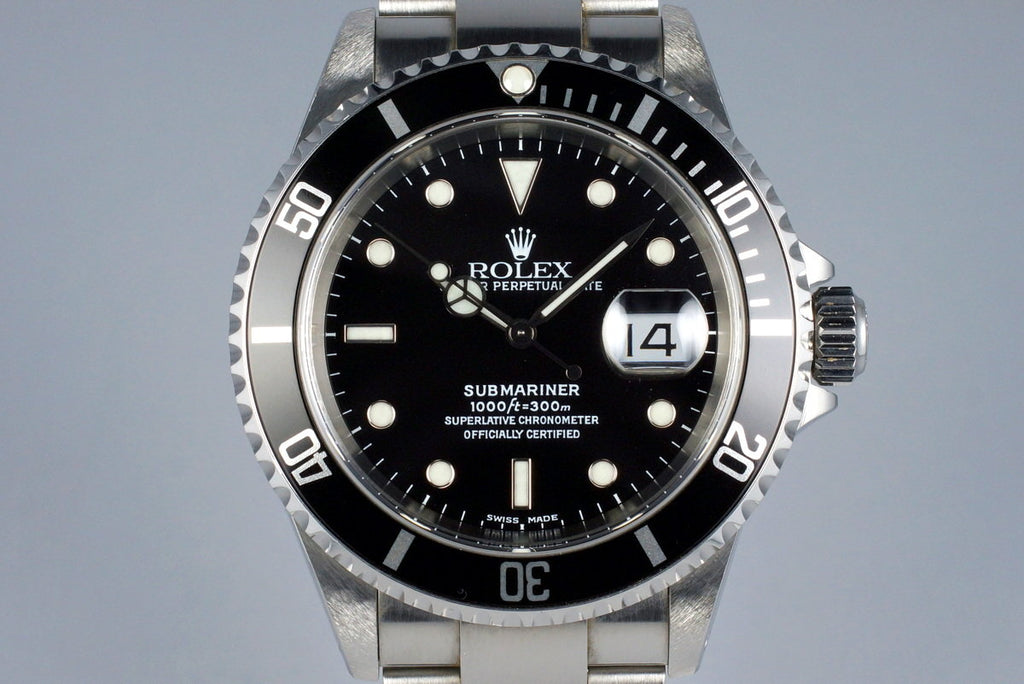 2000 Rolex Submariner 16610 with Box and Papers