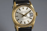 1971 YG Rolex DateJust 1601 with Silver Dial