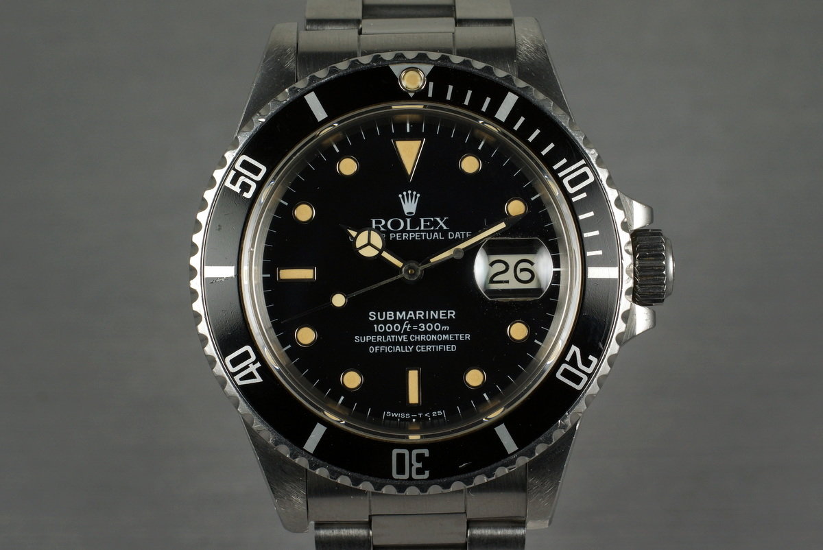 HQ Milton 1987 Rolex Submariner 168000 Inventory 4712 For Sale