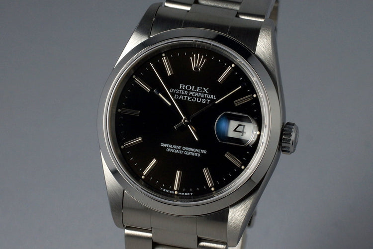 1994 Rolex DateJust 16200 Black Dial with RSC Papers